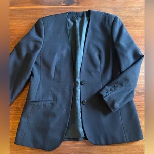 Vintage retro Trevira long black blazer